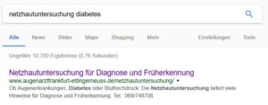 SEO Suchmaschinenoptimierung Onpage-Optimierung Netzhautuntersuchung