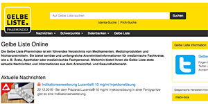 Medikamenten-Ratgeber: gelbe-liste.de
